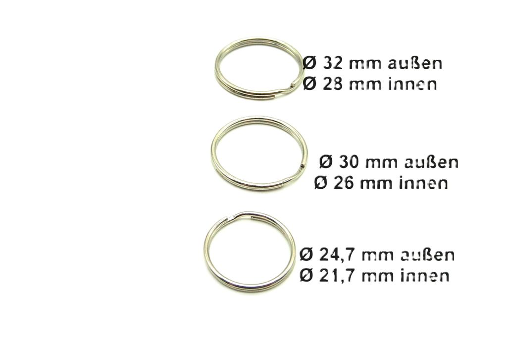 Schlüsselringe verschiedene Größen 25 - 30 - 32 mm Ø 20 Produktbild 