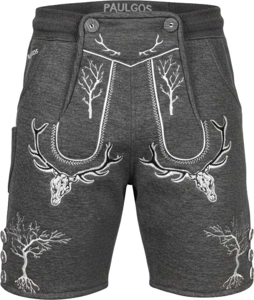 PAULGOS Herren Trachten Jogginghose - Design Trachten Lederhose - JOK6 - in 3 Farben erhältlich - Größe S - 5XL