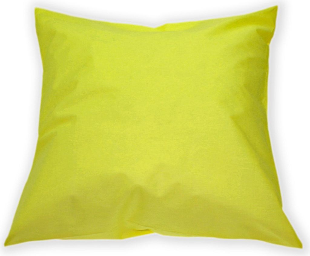 Kissenhülle lemon Hotelverschluß unifarben Kissenbezug 63x63 cm Kissen Dekokissen
