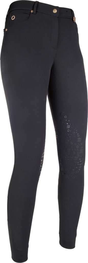 Lauria Garrelli Reithose -LG Basic- Silikon-Kniebesatz, Farbe:9100 schwarz, Größe:34