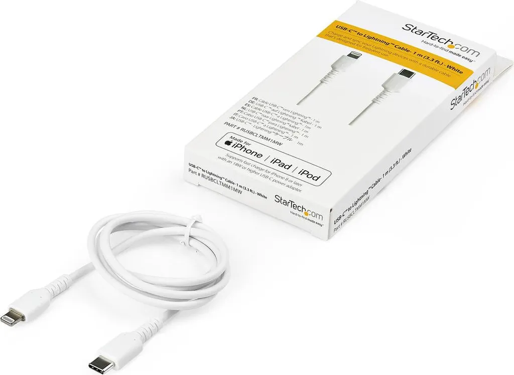 Cavo Bianco Startech RUSBCLTMM1MW 1m - Il Cavetto che non si Rompe