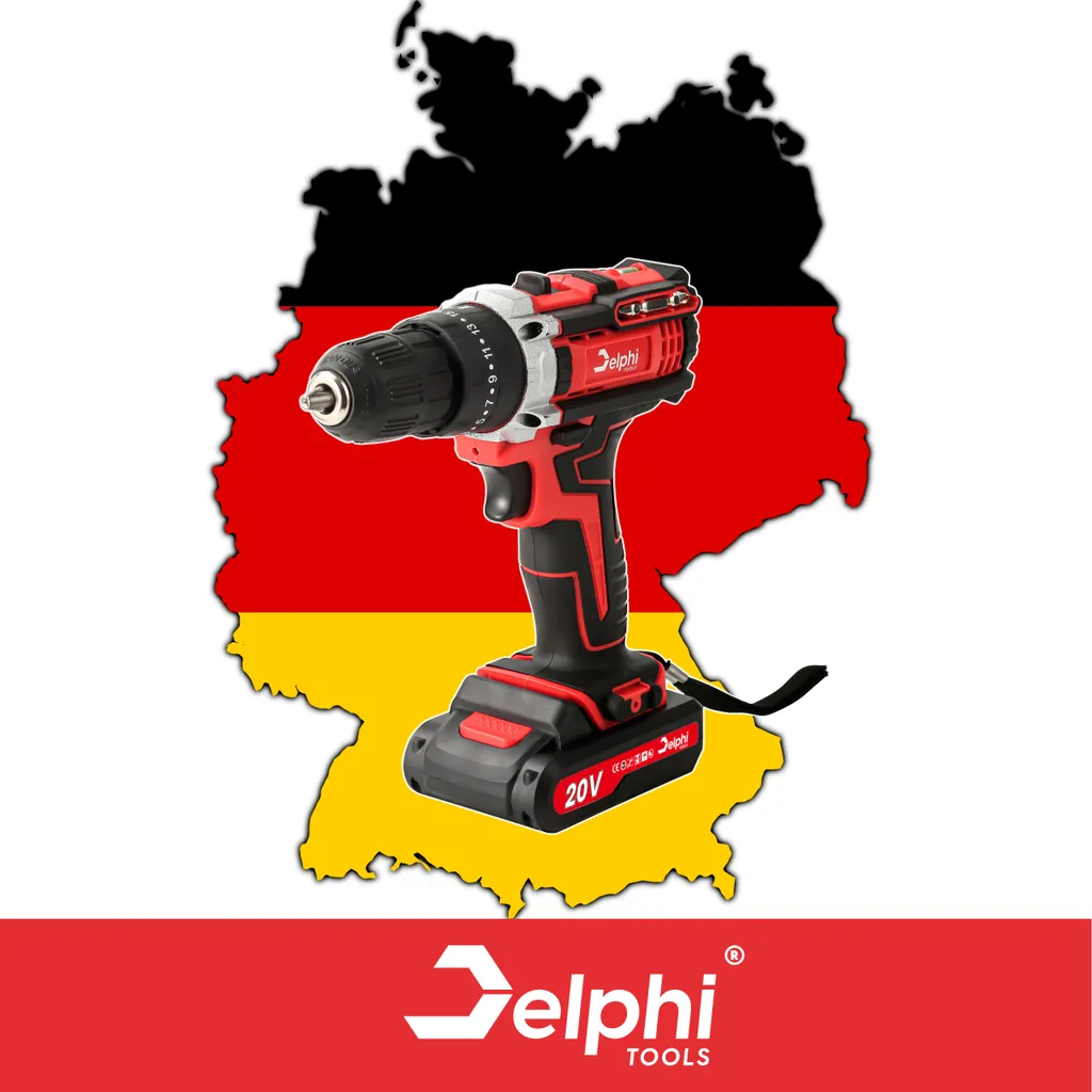 Perceuse-visseuse sans Fil 20V DELPHI avec Coffret Complet et Accessoires