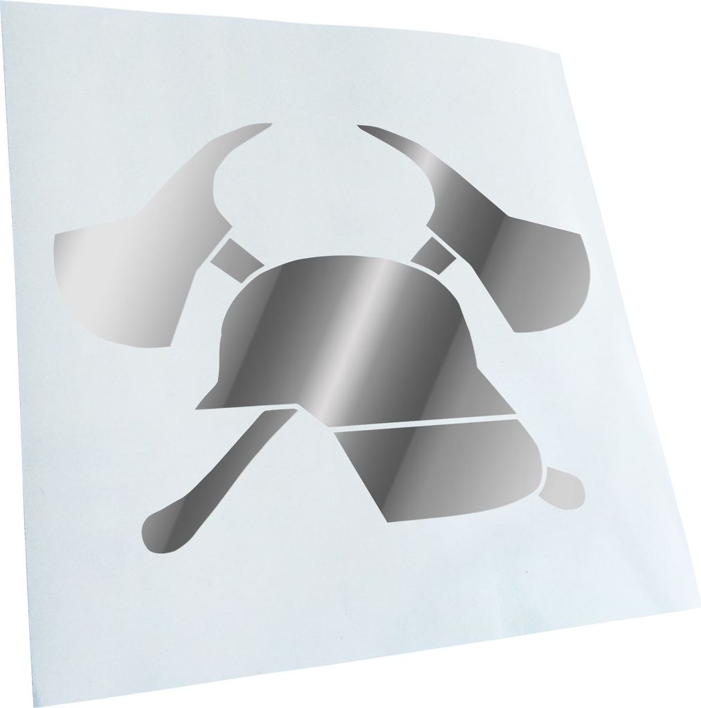 Kiwistar - Autoaufkleber - chrom - 60 x 44 cm - Feuerwehr - Heckscheibenaufkleber - Aufkleber für Auto Kfz Fahrrad, LKW, Truck Mofa