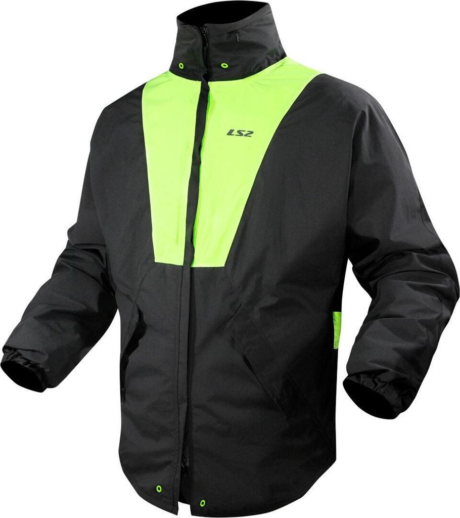 LS2 X-Rain Motorrad Regenjacke, schwarz/neon, M/L