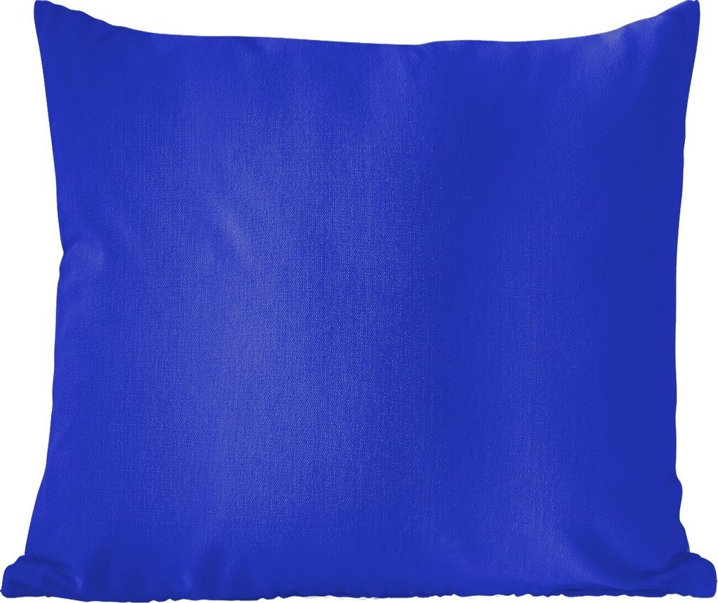 MuchoWow Zierkissen Sofakissen Wohnzimmer Dekokissen 40x40 cm Blau - Einfarbig - Dunkelblau - Foto Kissen - Schlafzimmer Dekoration
