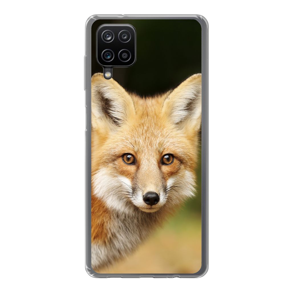 MuchoWow Handyhülle Schutzhülle Hülle für Samsung Galaxy A12 Fuchs - Welpe - Porträt Silikon Softcase Handy Hülle - Bild
