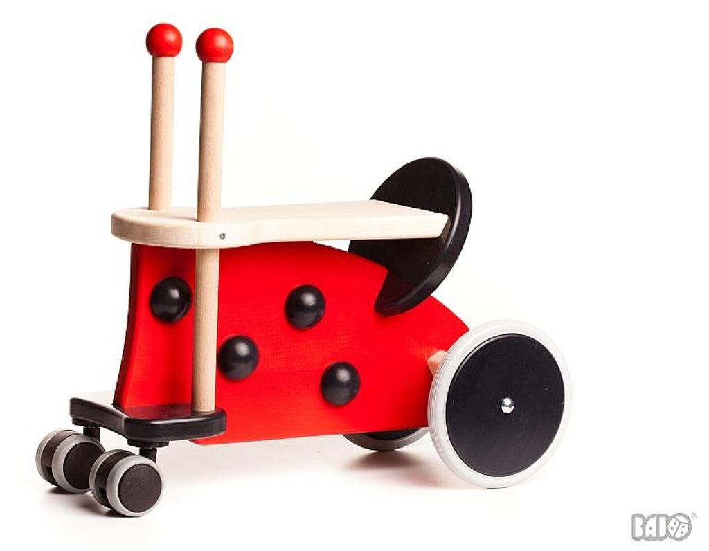 Bajo Lauflernrad Ladybird - Holz-Ride-on-Spielzeug für Kinder