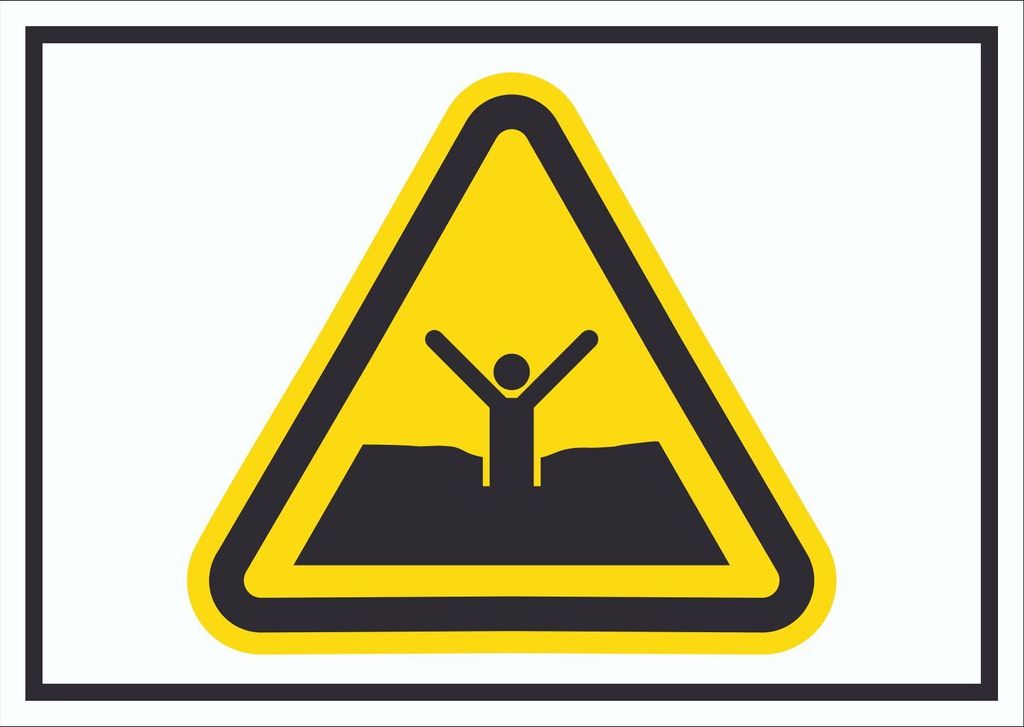 Schild Warnung tiefer Schlamm Symbol A2 (420x594mm)