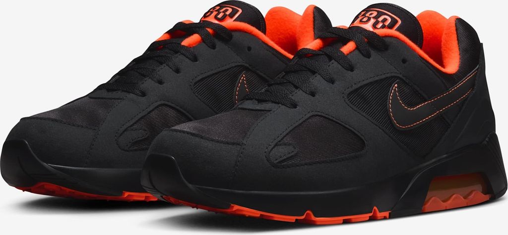 Nike Air 180 "Hyper Crimson Black" Schwarz/Orange, Größe: 38,5