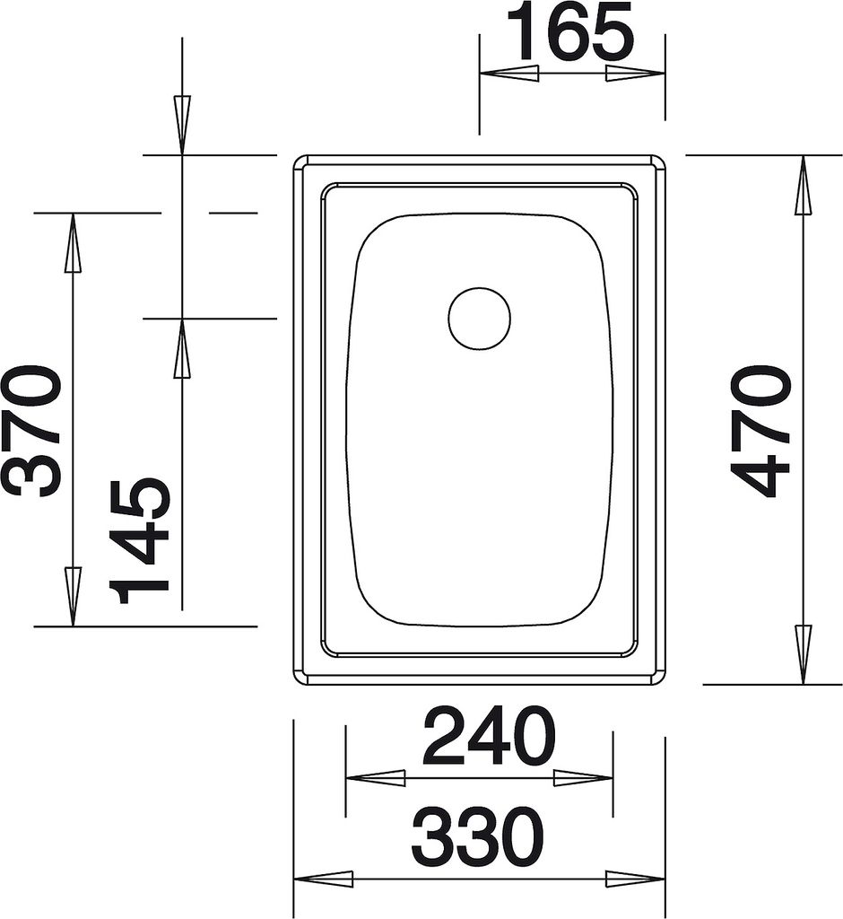 Nerezový dřez Blanco TOP EE 3 X 4 470 x 330 mm 501067 Obrázek produktu 