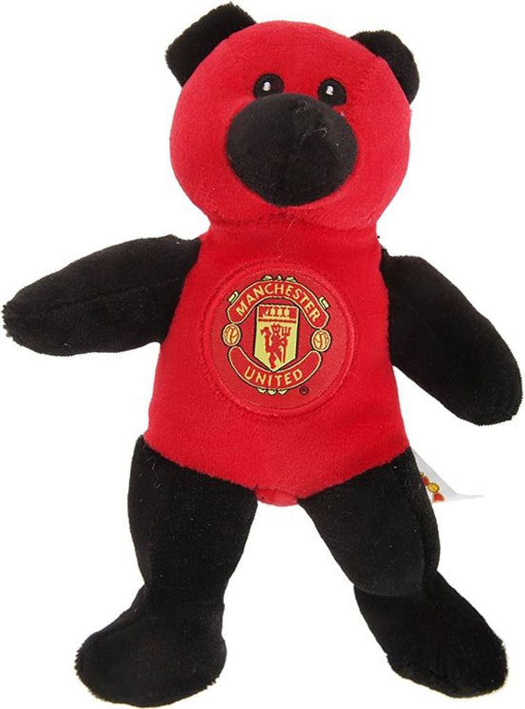 Manchester United FC - Plüsch-Spielzeug, Teddybär BS3988 (Einheitsgröße) (Rot/Schwarz)