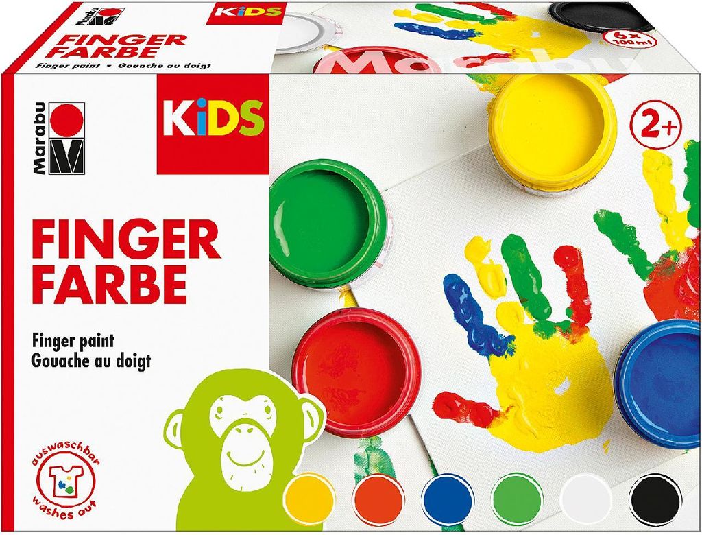Marabu 303000000081 KiDS vernice per dita 100 ml set da 6 Immagine del prodotto 