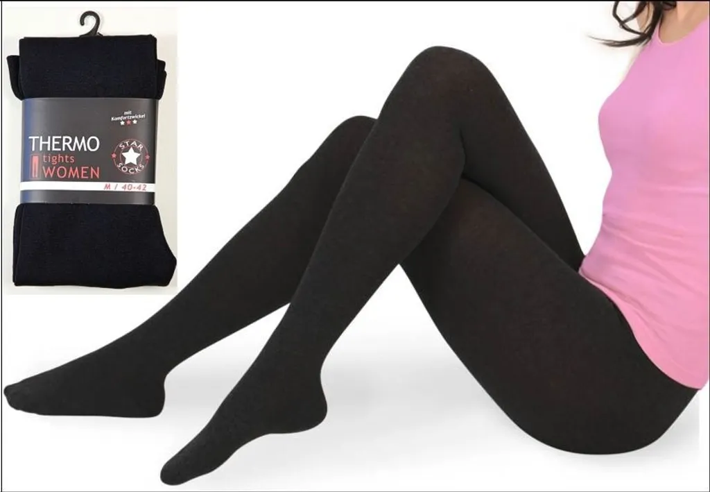 Palleon Damen Thermo Strumpfhosen 2er Pack - Extra Warm Mit Fleecefutter