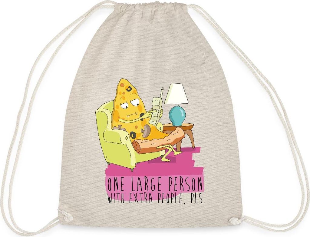 Spreadshirt Rick and Morty Large Person With People Pls Turnbeutel, One size, Natur