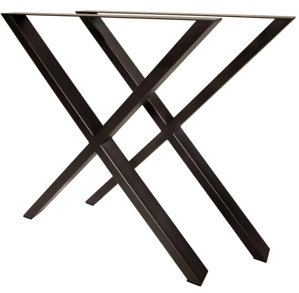 Pied de table industriel noir 70cm - Support robuste pour bureau et table - 3