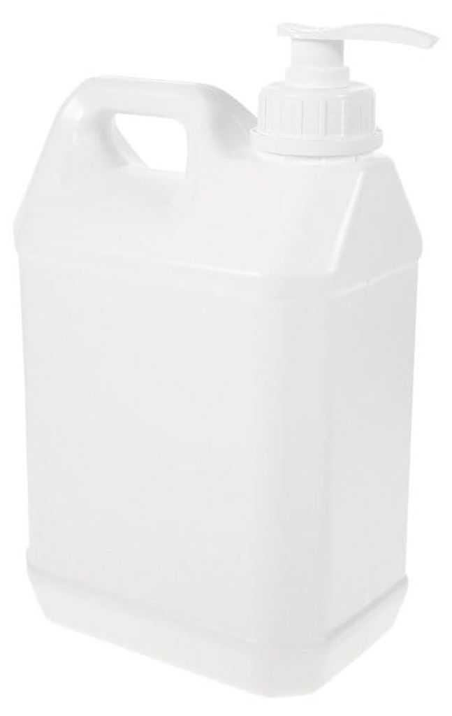 Pumpdispenser 3 l Kunststoff weiß – Nachfüllbarer Flüssigkeitsbehälter
