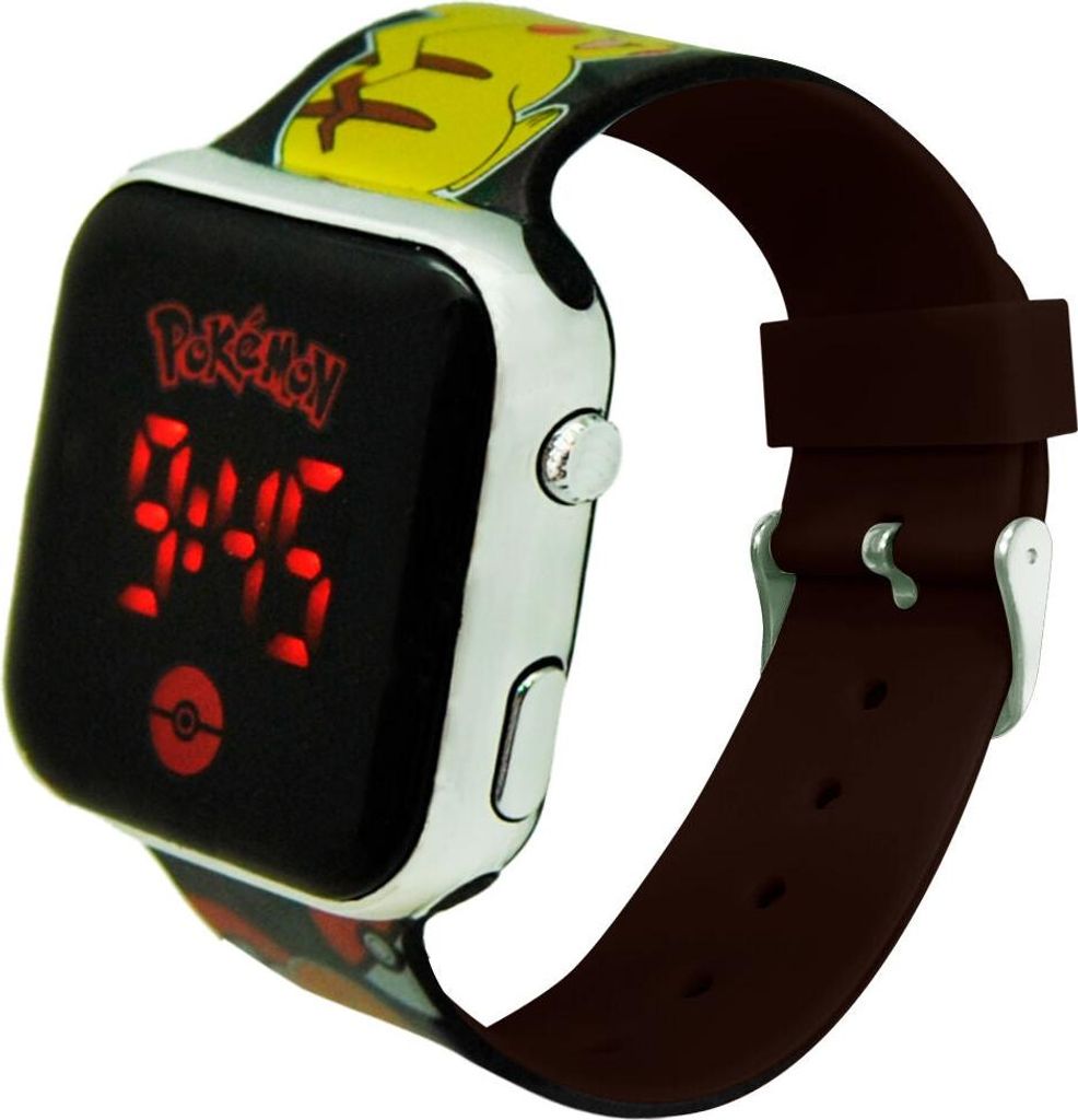 Pokemon LED Watch with Adjustable Strap and Bright Display