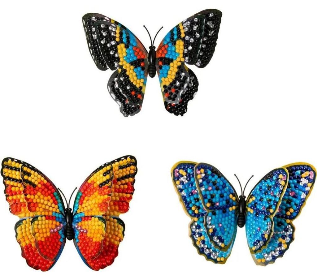 Craft Buddy Craft Buddy Ltd. Crystal Art Schmetterlinge 3erPack