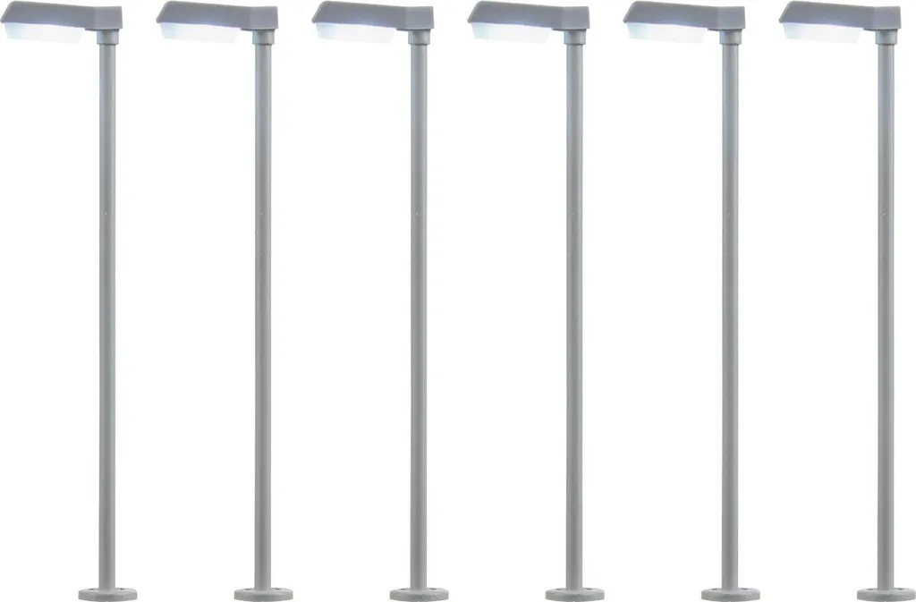 Kit 6 Lampes LED Viessmann 64976 Lumière Blanche pour Décor de Route N