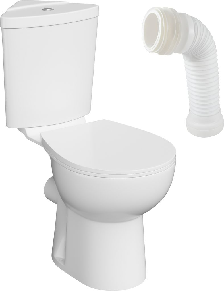 Lavita | WC Kompakt- Weiß - Mit Sanft Schließendem Deckel - Produktbild 