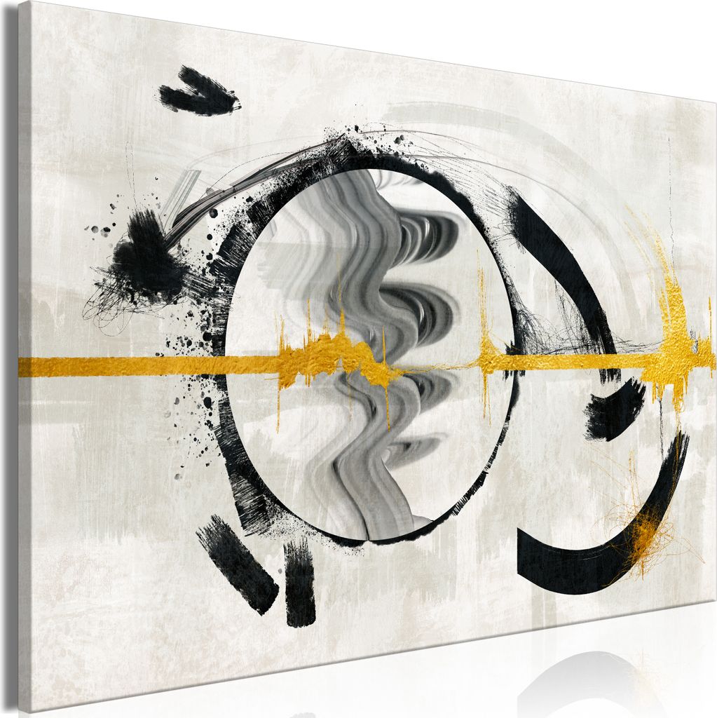 Italienischer Leinwand Leinwandbild - Golden Thread (1 Part) Wide 120x80 cm Abstrakt a-A-0764-b-a