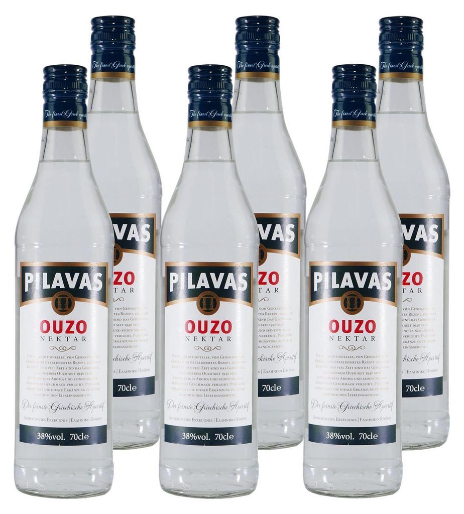 Pilavas Ouzo Nektar (6 x 0,7L) Produktbild 