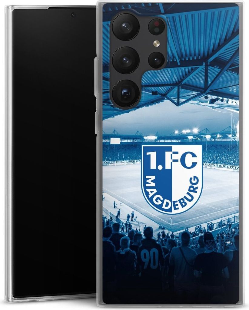 DeinDesign Slim Hülle für Samsung Galaxy S23 Ultra Silikon Case Ultra Dünn Handyhülle Stadion 1. FC Magdeburg 1. FCM