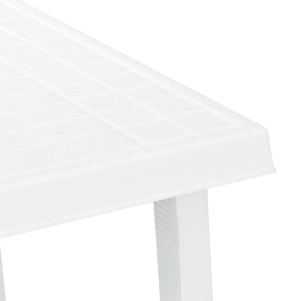 Table d'appoint en polypropylène blanc effet bois 79x56 cm résistante - 6