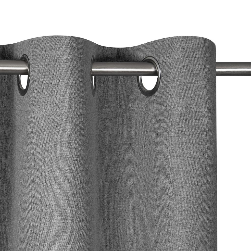 Ösenvorhang "Dänemark" verdunkelnd in dunkelgrau 140cm x Produktbild 