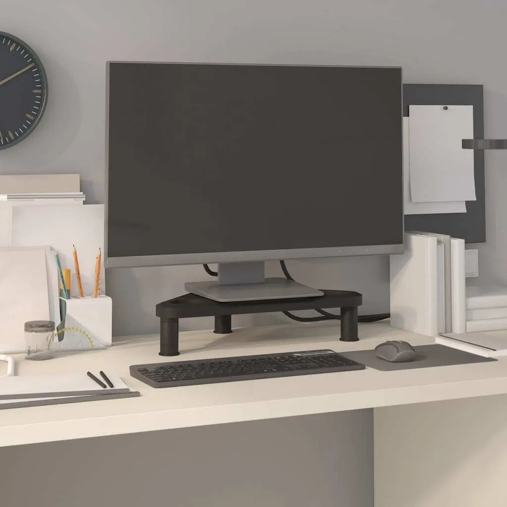 Support écran noir pour angle de bureau, idéal pour gagner de la place - 2