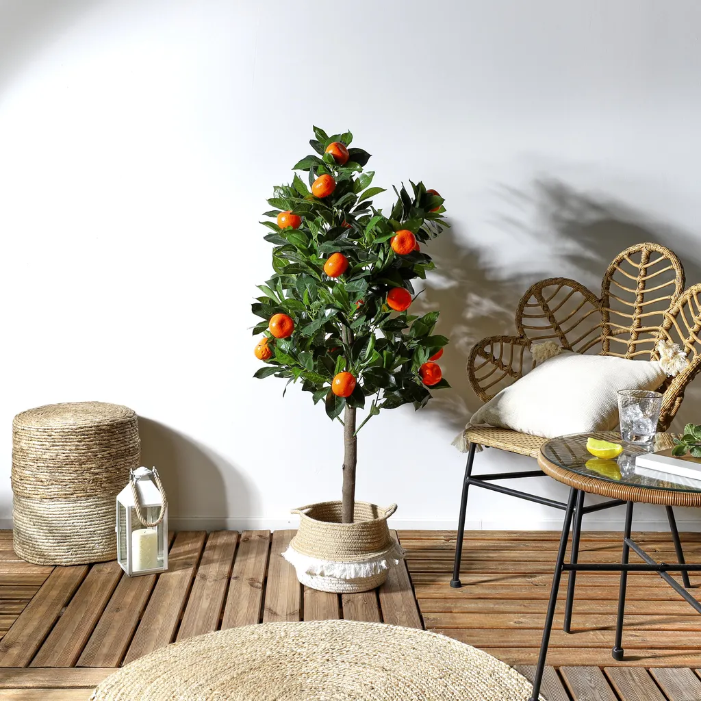 Oranger Artificiel 120cm sans Entretien pour Intérieur Lumineux