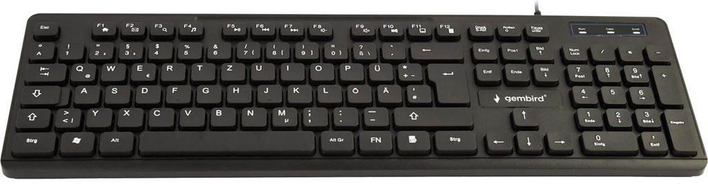 Gembird Multimedia Tastatur schwarz QWERTZ DE-Layout USB Produktbild 