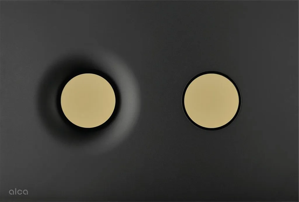 Alcadrain M1978-7 Dot.Dot. Placca WC Nero Opaco Oro - Design Alca