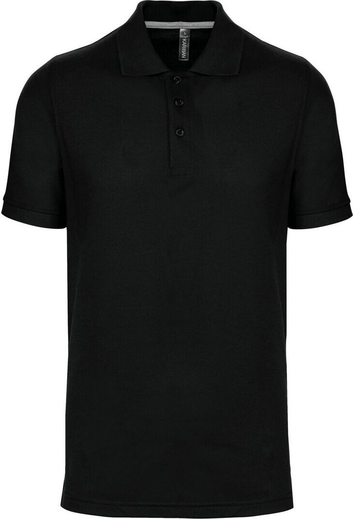 Kariban - Poloshirt Antibakteriell für Herren PC6661 (S) (Schwarz)