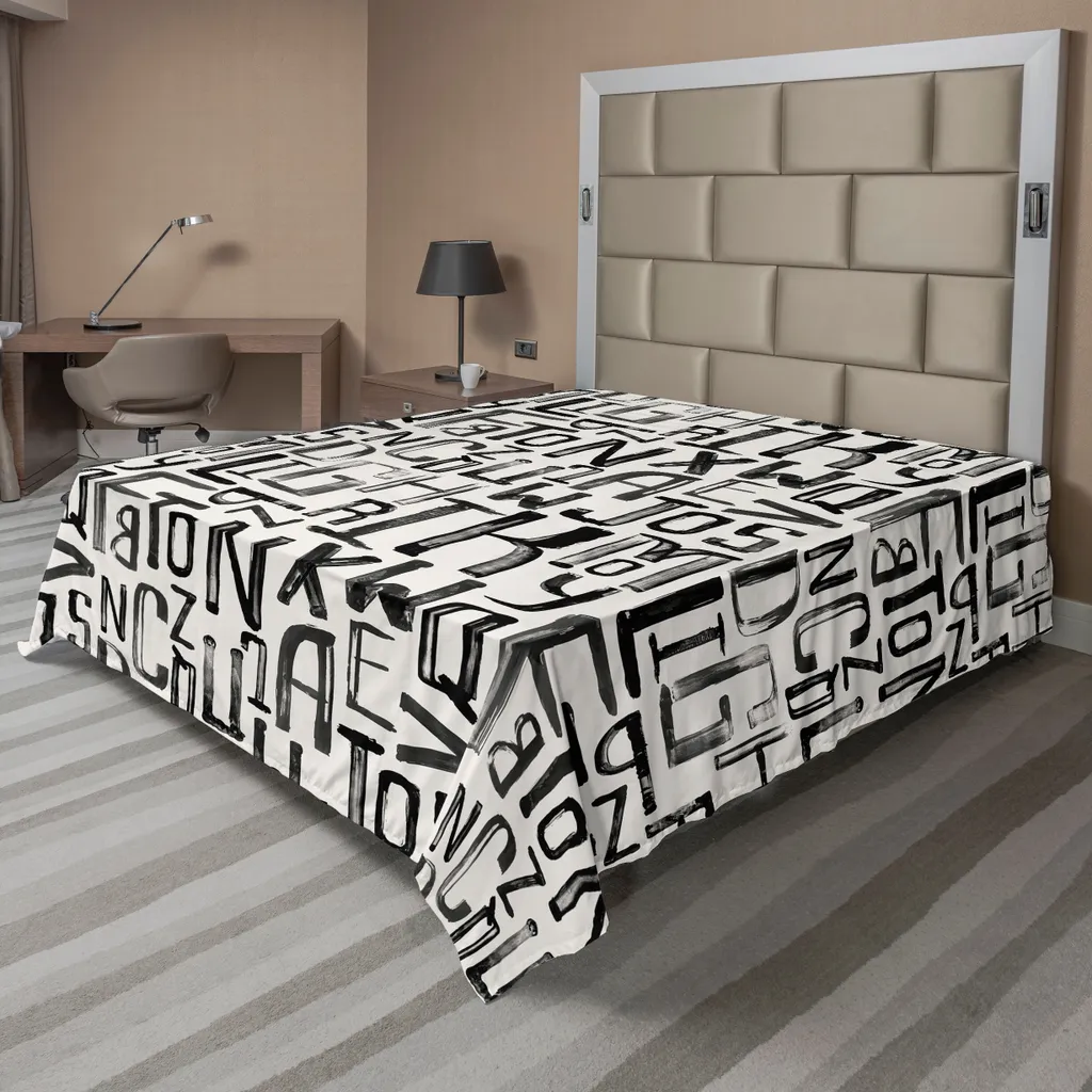Lenzuolo Con Angoli In Microfibra 100% 90x200 Cm | Stampa Astratta Grunge Rosso E Nero | Morbido E Traspirante - 4