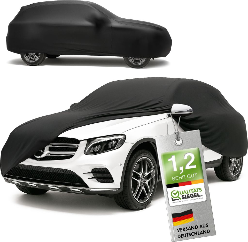 WALSER Premium Abdeckung Auto Indoor Stretch Plus Qualitätssieger * Autoabdeckung Winter Autogarage Abdeckung Autoplane Winter Autogarage Abdeckun...