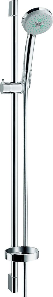 hansgrohe Brausenset, inkl. Handbrause, Schlauch, Stange 0,96m, Seifenschale, chrom, 1 Stk.