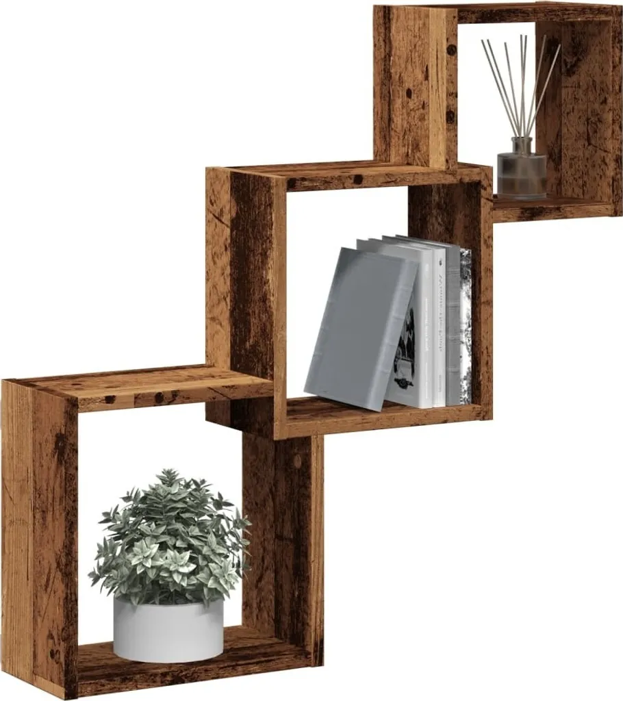 Maison Exclusive Scaffali Cubo 68x15x68 cm Legno Antico - Arredo Design