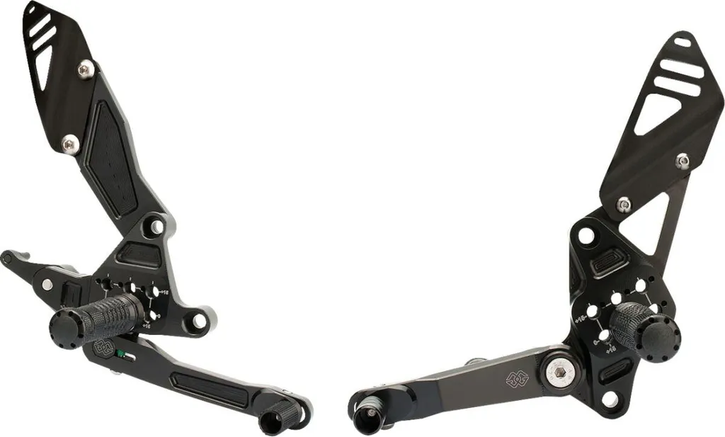 Commandes reculées réglables Rearset Factor-X Bk anodisées noires