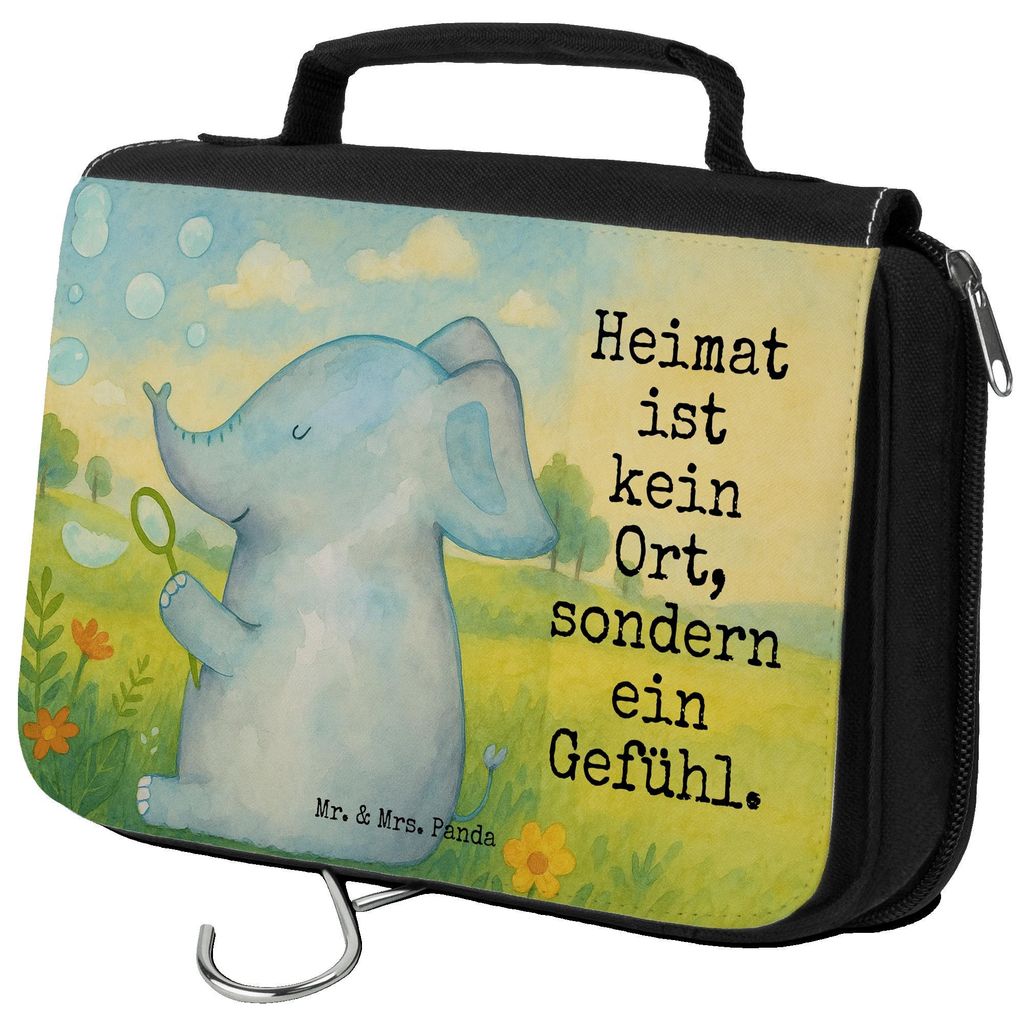 Mr. & Mrs. Panda duschbeutel Elefant Seifenblasen Design - Weiß - Geschenk, Elefanten, beauty case, Kulturbeutel, Kosmetiktasche, Kulturtasche, Lu...