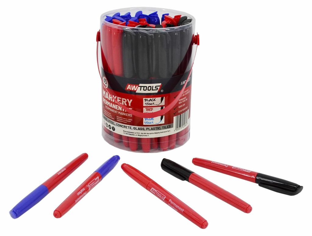 AW Tools - Marker 45er-Pack AW1932 (Einheitsgröße) (Rot)