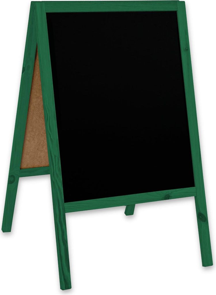 Kreidetafel/Holz Kundenstopper - robuste Werbetafeln für Innen und Außen grün / Classic / 60x100 cm