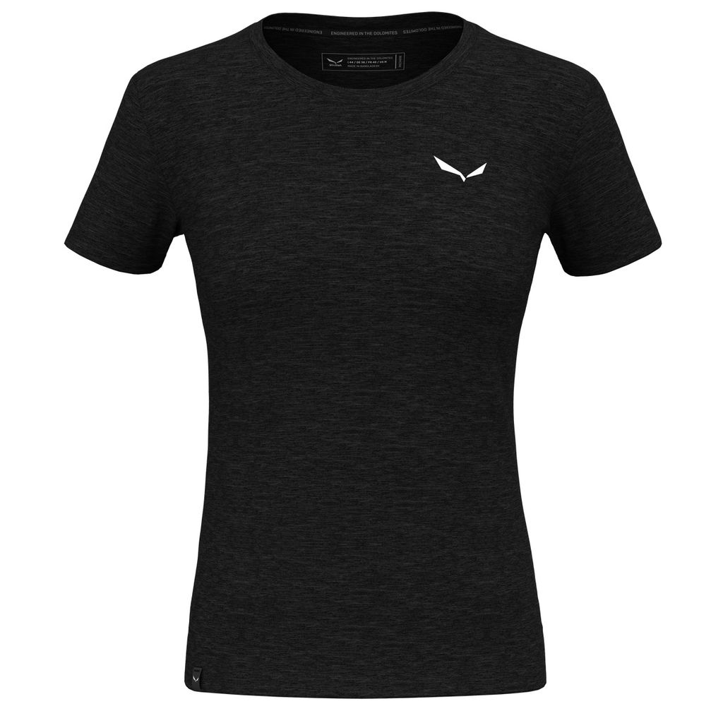 Eagle Minilogo Merino T-Shirt Damen - Salewa, Farbe:0910-black out, Größe:44