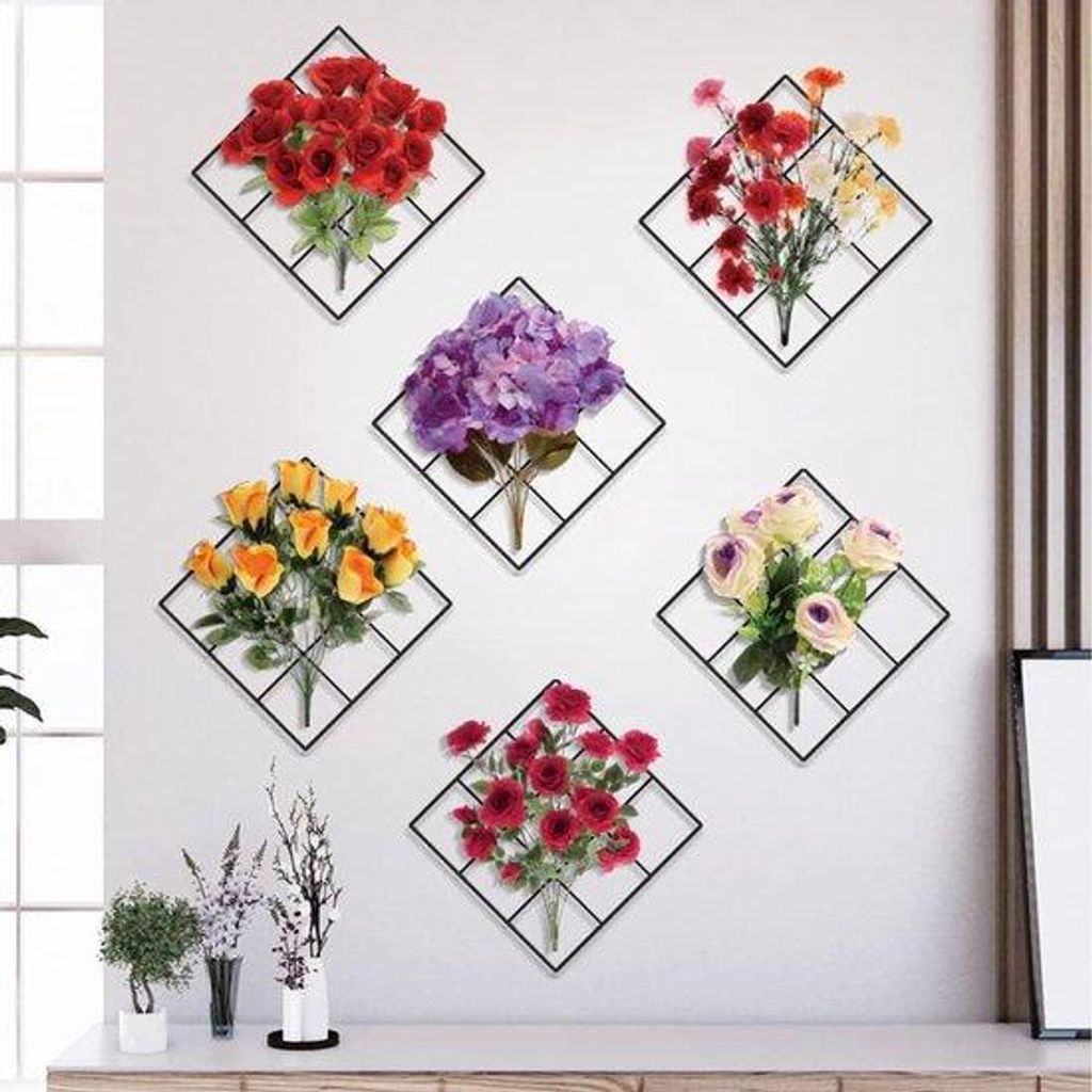 Magischer 3D-Effekt Blumen Wandsticker Set Vinyl 31x31cm