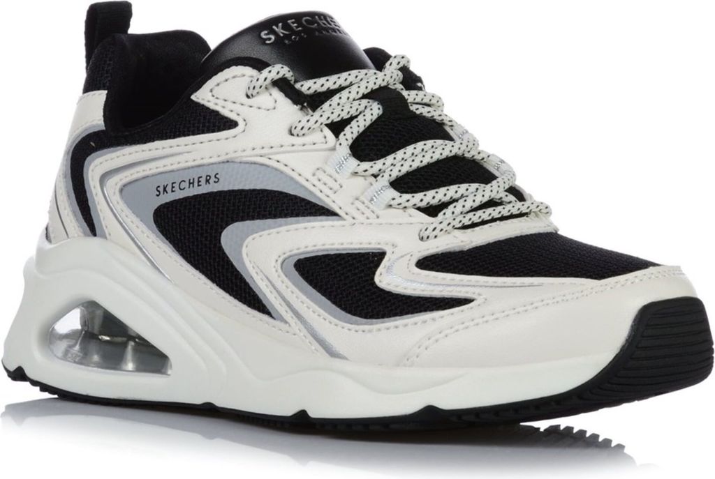 Skechers Tres-Air Uno-Street Fl-Air - Damen Sneakers Schuhe Weiß-Schwarz 177424-WBK , EU 39 UK 6