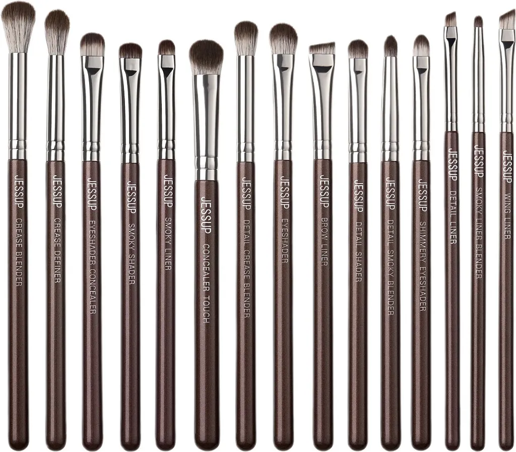Kit de Pinceaux Maquillage Sourcils 15 Pièces Jessup T499 pour Traçage