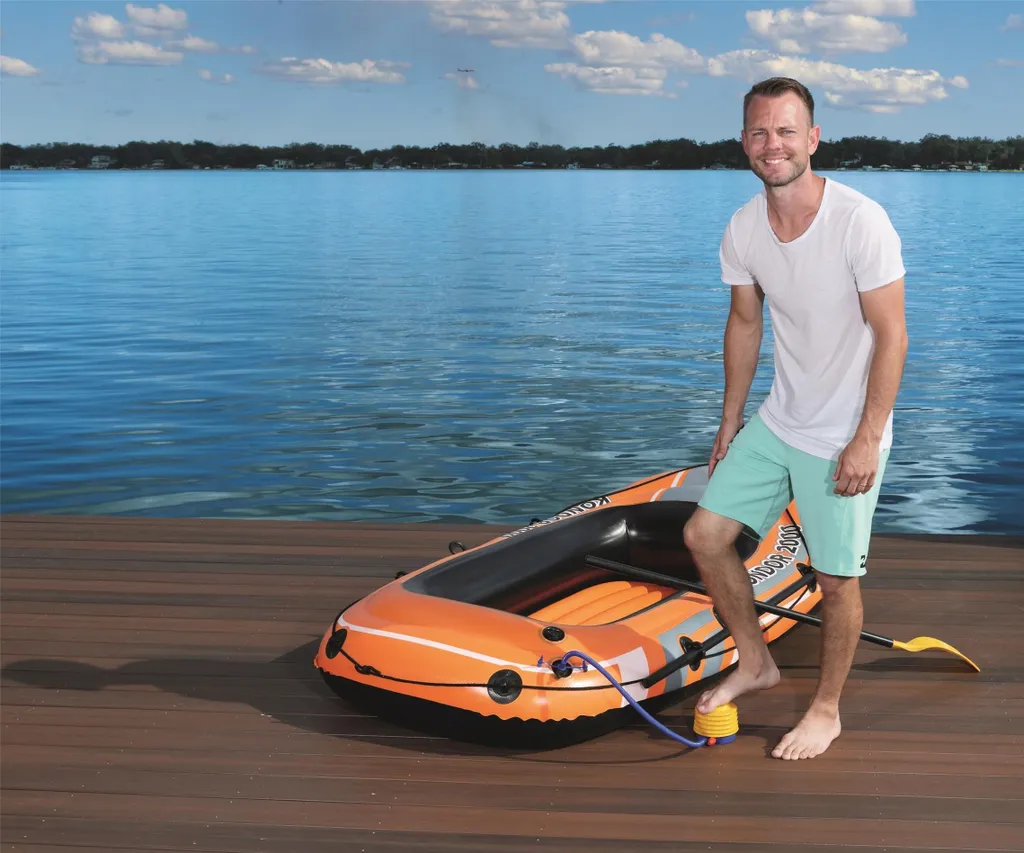 Bateau de plage pour lac et mer Bestway Hydro-Force Raft Set 61062 - 40
