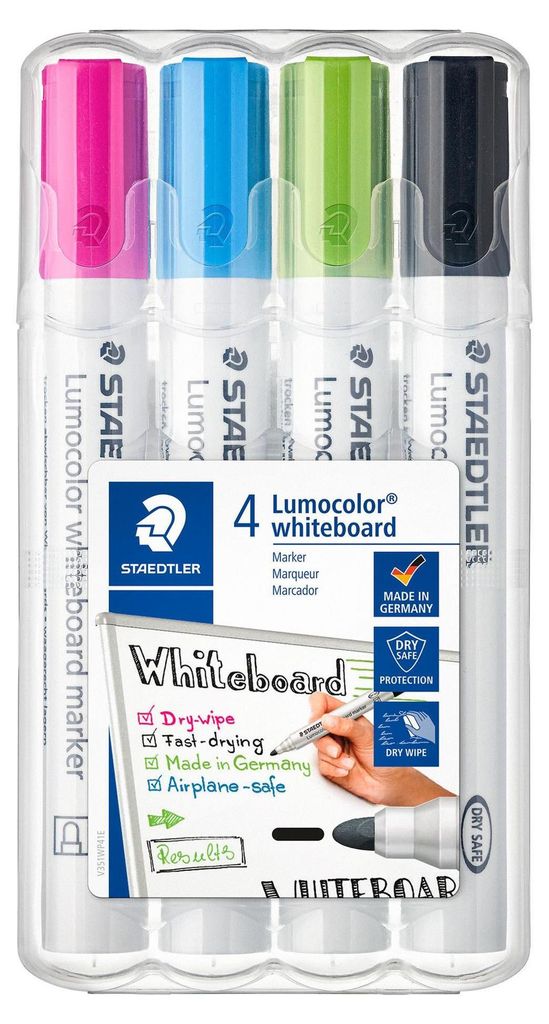 STAEDTLER Lumocolor Whiteboard-Marker 351 4er Etui Produktbild 