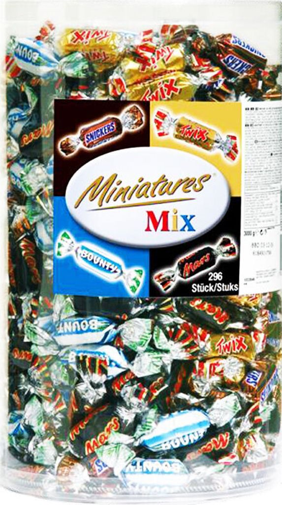 MARS Schokolade Miniatures Mix 465511 sort 3000g