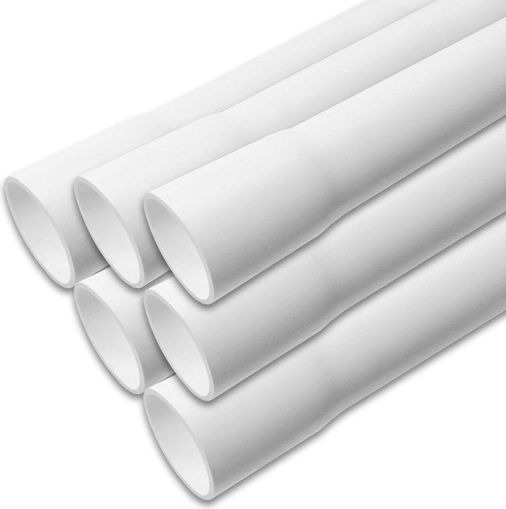 MIDORI Elektrorohr Installationsrohr Leerrohr Stangenrohr M25 gemufft 12 m Kabelrohr starr